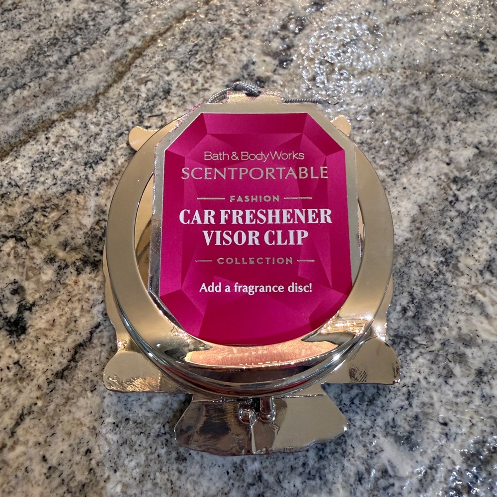 Bath & Body Works Pink and Silver Owl Visor Clip - Picture 2 of 4